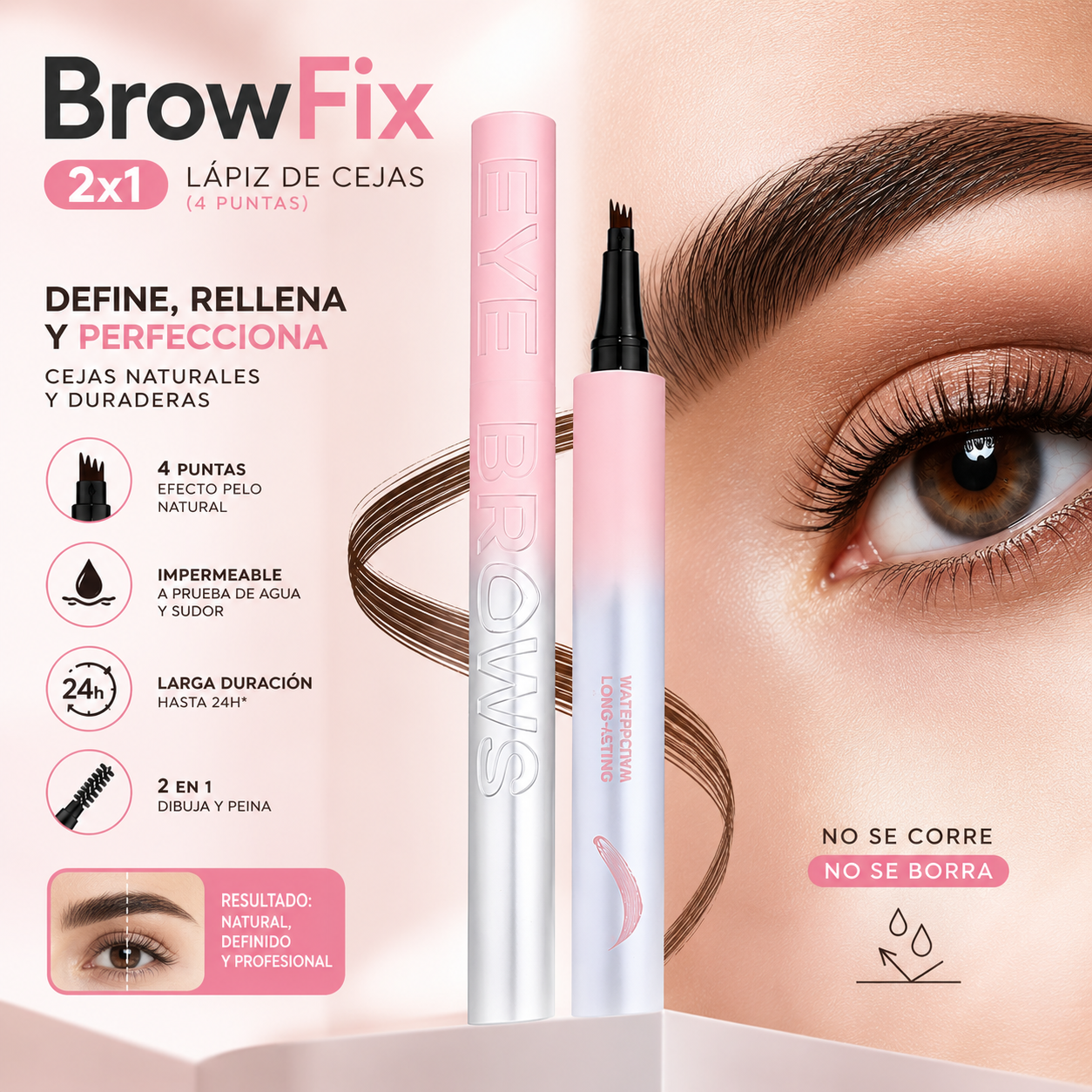 BrowFix™ 2x1 - Lápiz de Cejas (4 Puntas)