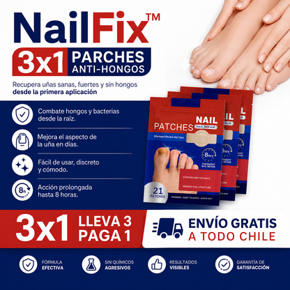 NailFix™ 3x1 - Parches Anti-Hongos