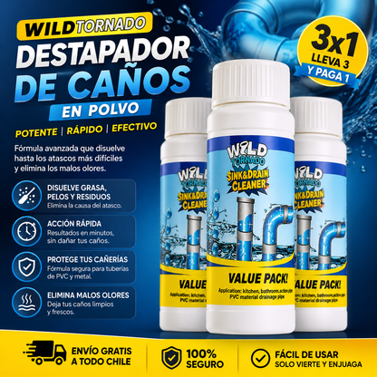 WildTornado™ - Potente Destapa Caños