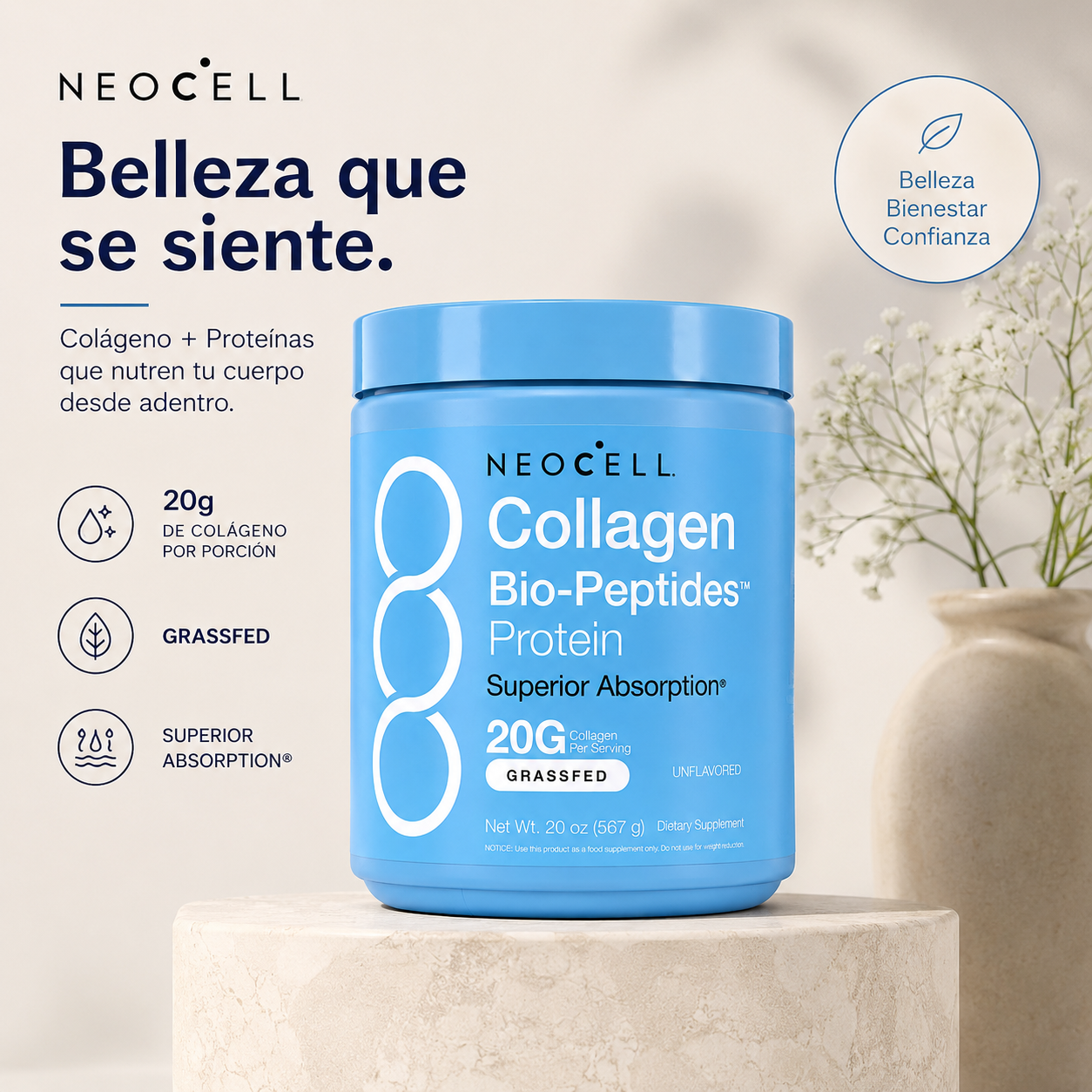 NeoCell™ Colágeno + Proteínas 567g | Belleza y Bienestar