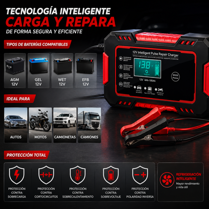 CargaExpress™ - Cargador Reparador De Baterias