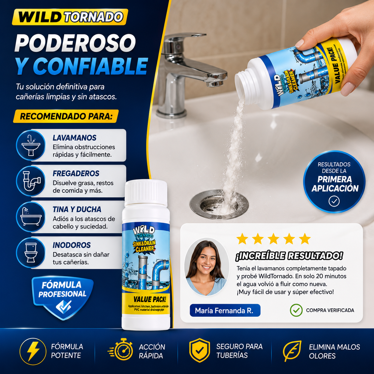 WildTornado™ - Potente Destapa Caños