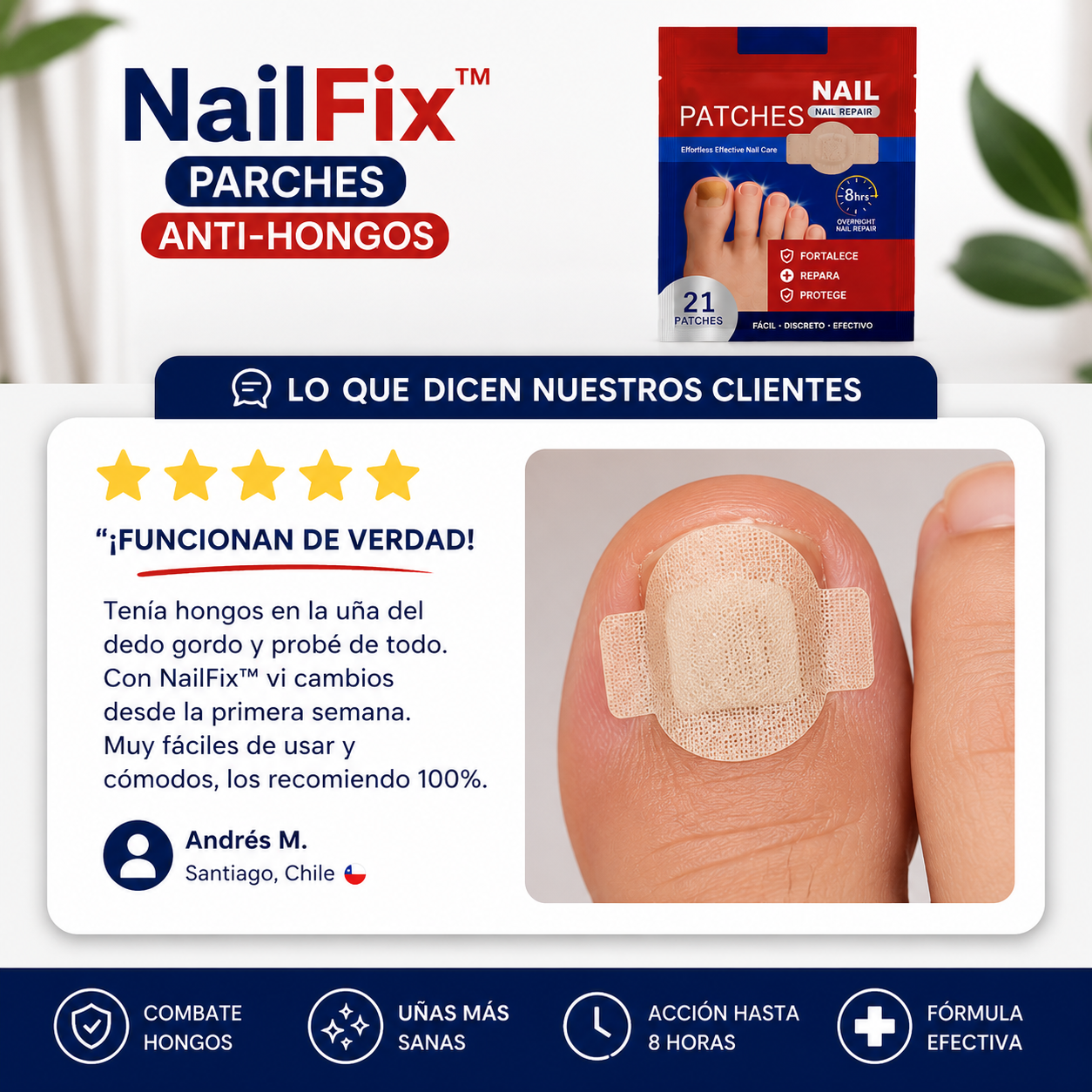 NailFix™ 3x1 - Parches Anti-Hongos